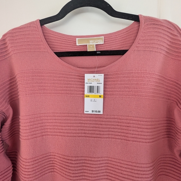 Michael Kors Pink Versatile Aesthetic Sweater Loose Fit Size M Longsleeve - Picture 3 of 8